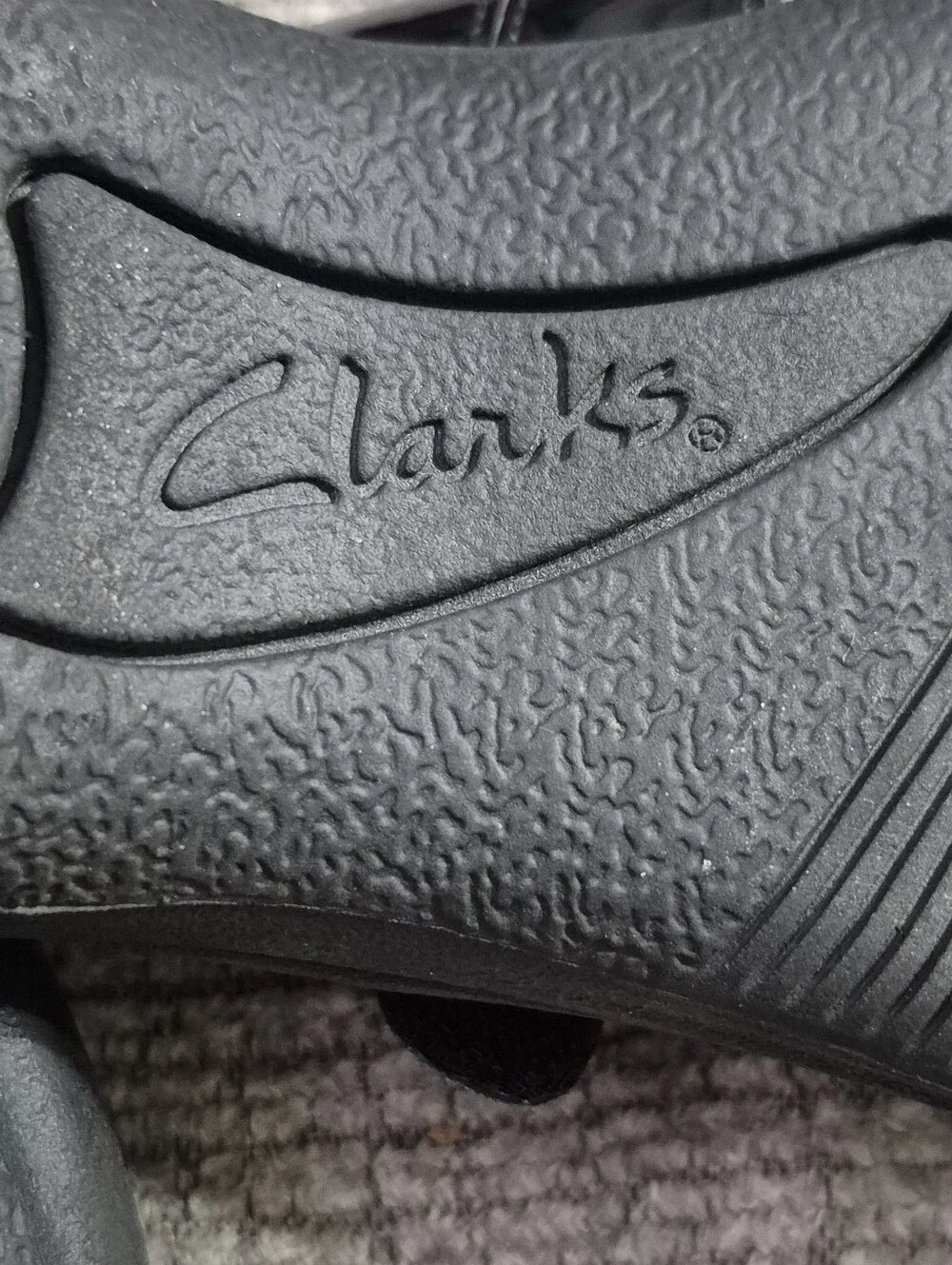 Clarks Black Patent Dual-Strap Womens Sandals